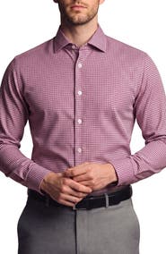 Tahari Houndstooth Cotton Blend Dress Shirt