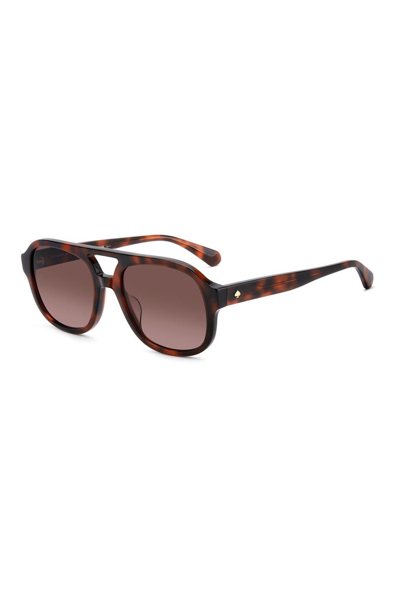 edie 54mm gradient square sunglasses, Alternate, color, HAVANA/ BURGUNDY SH