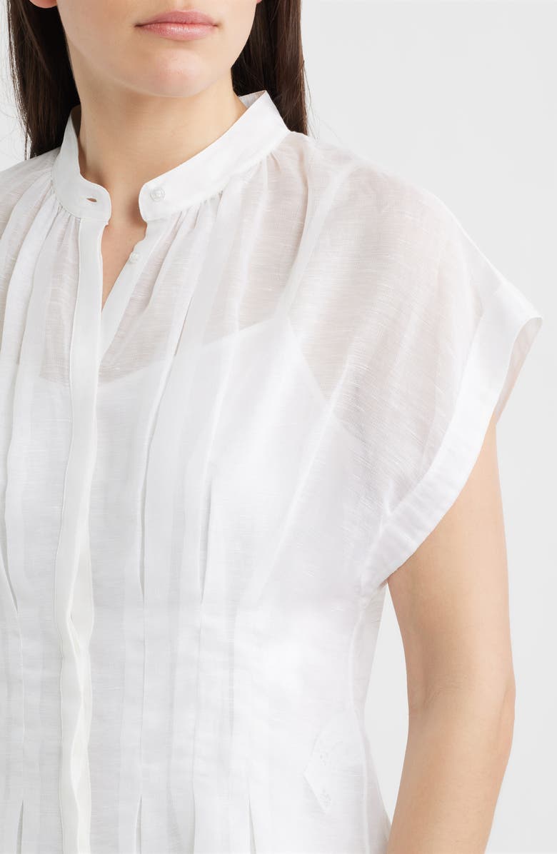 BOSS Pleat Woven Shirt, Alternate, color, Bright White