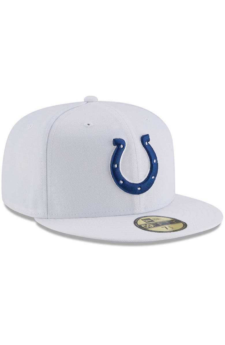 New Era Men's New Era White Indianapolis Colts Omaha 59FIFTY Fitted Hat, Alternate, color, 
