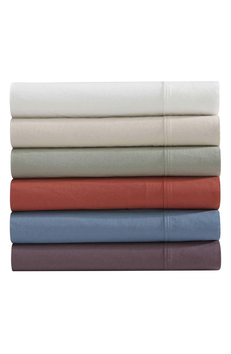 Eddie Bauer Solid 180 Thread Count Cotton Percale Sheet Set, Alternate, color, Oyster Grey