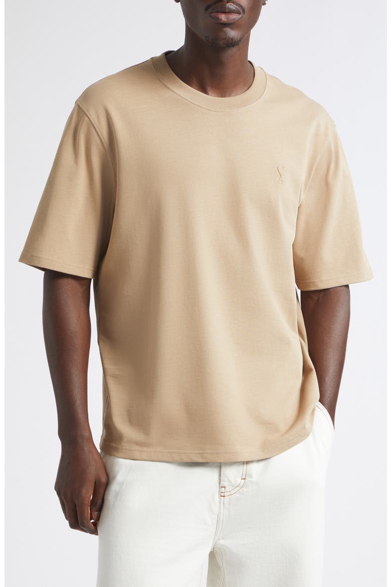 Ami de Coeur Cotton T-Shirt, Main, color, A184 MASTIC BEIGE