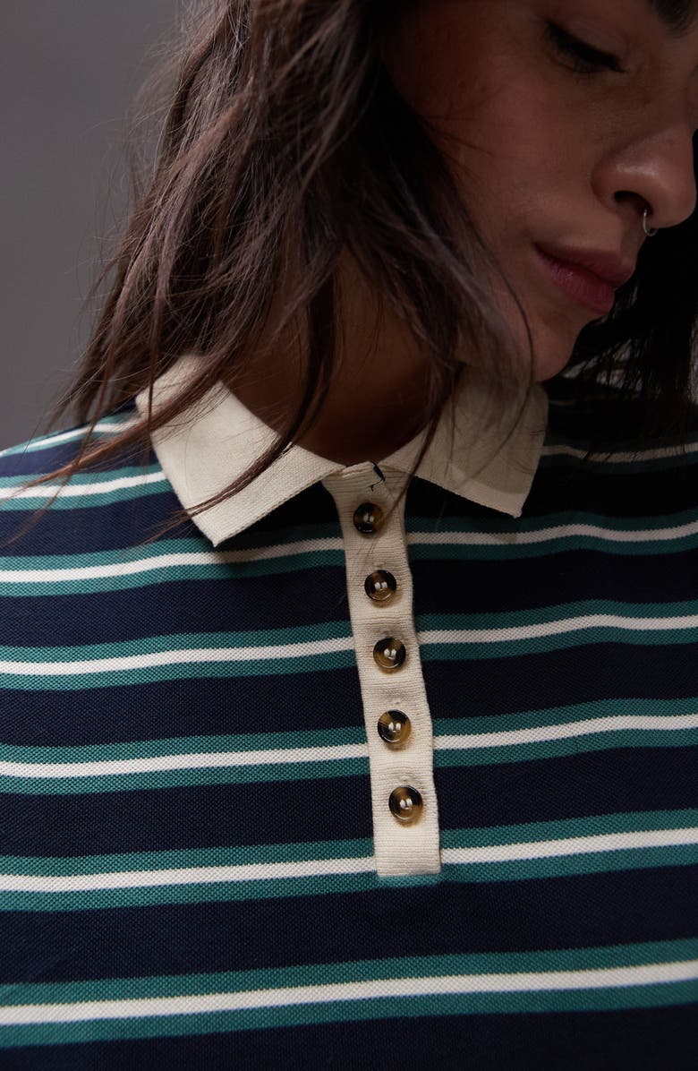 Topshop Boxy Stripe Polo, Alternate, color, 