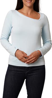 CYRUS Asymmetric Neck Long Sleeve Top