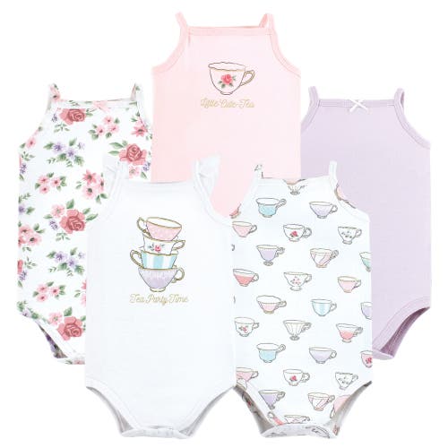 Hudson Baby Soft Cotton Sleeveless Bodysuit In Multi