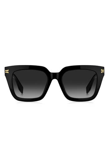 Marc Jacobs 52mm Gradient Square Sunglasses In Black
