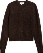 Nordstrom Brushed Leopard Print Cashmere Cardigan