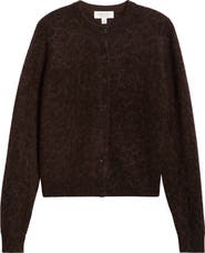 Nordstrom Brushed Leopard Print Cashmere Cardigan