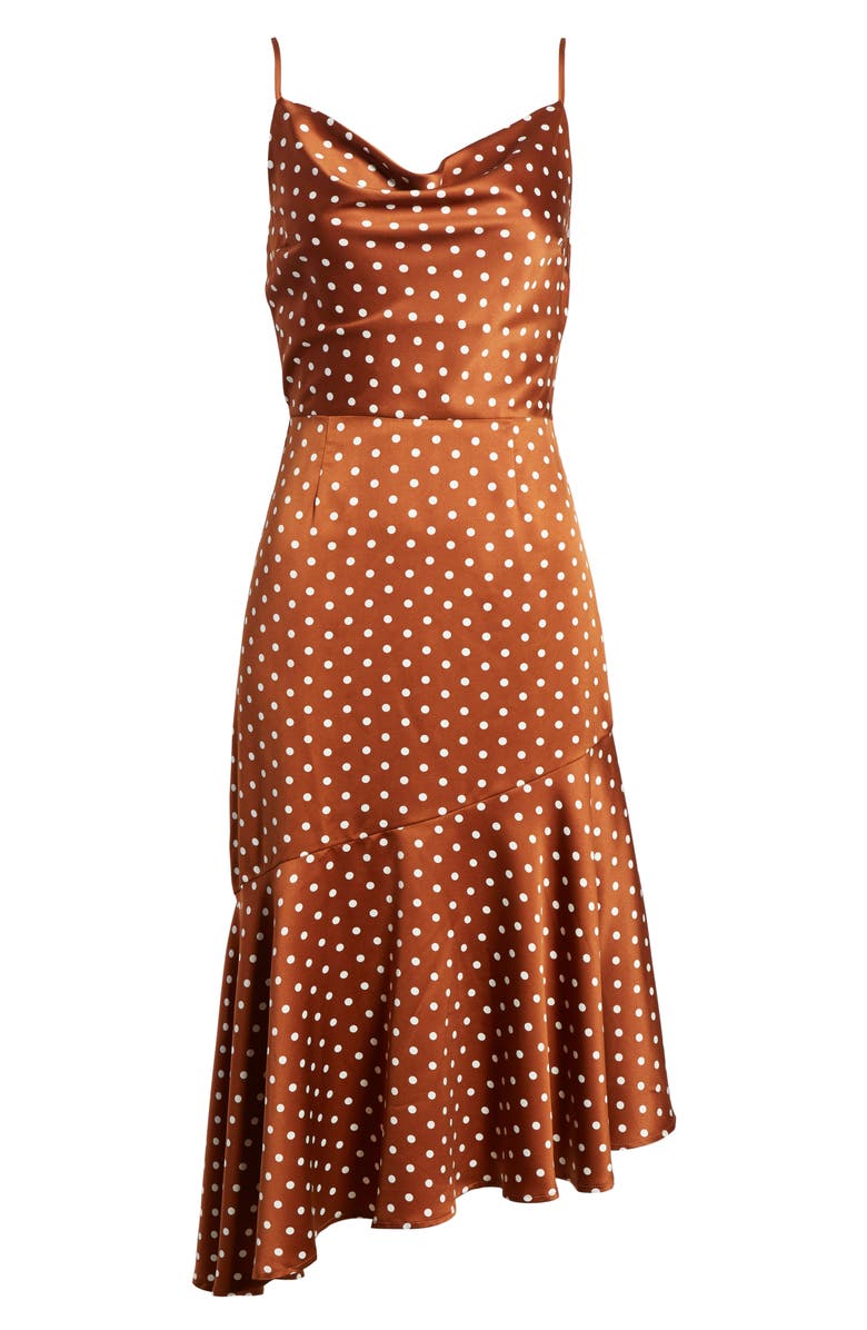 J.O.A. Cowl Neck Midi Dress, Alternate, color, 