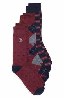 Marled Argyle 3-Pack Socks
