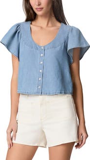 PAIGE Belle Chambray Button-Up Shirt
