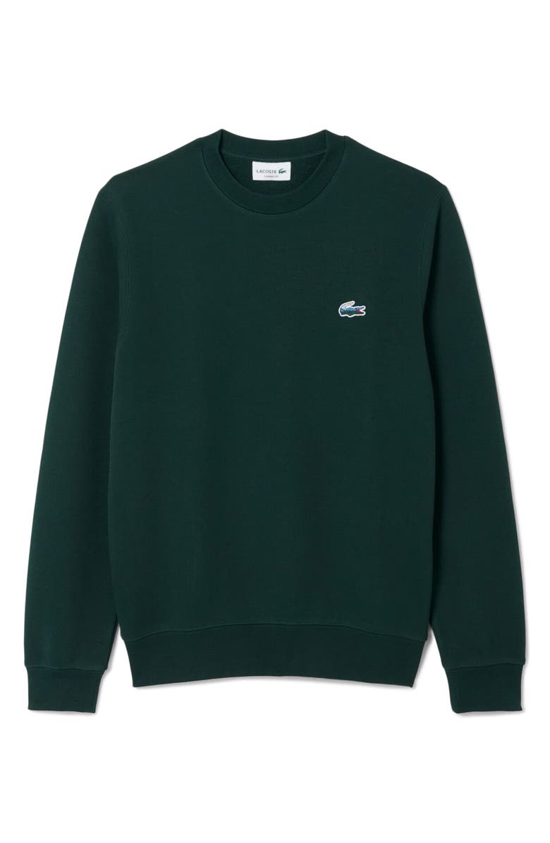 Lacoste Classic Fit Cotton French Terry Sweatshirt, Alternate, color, Forest Green