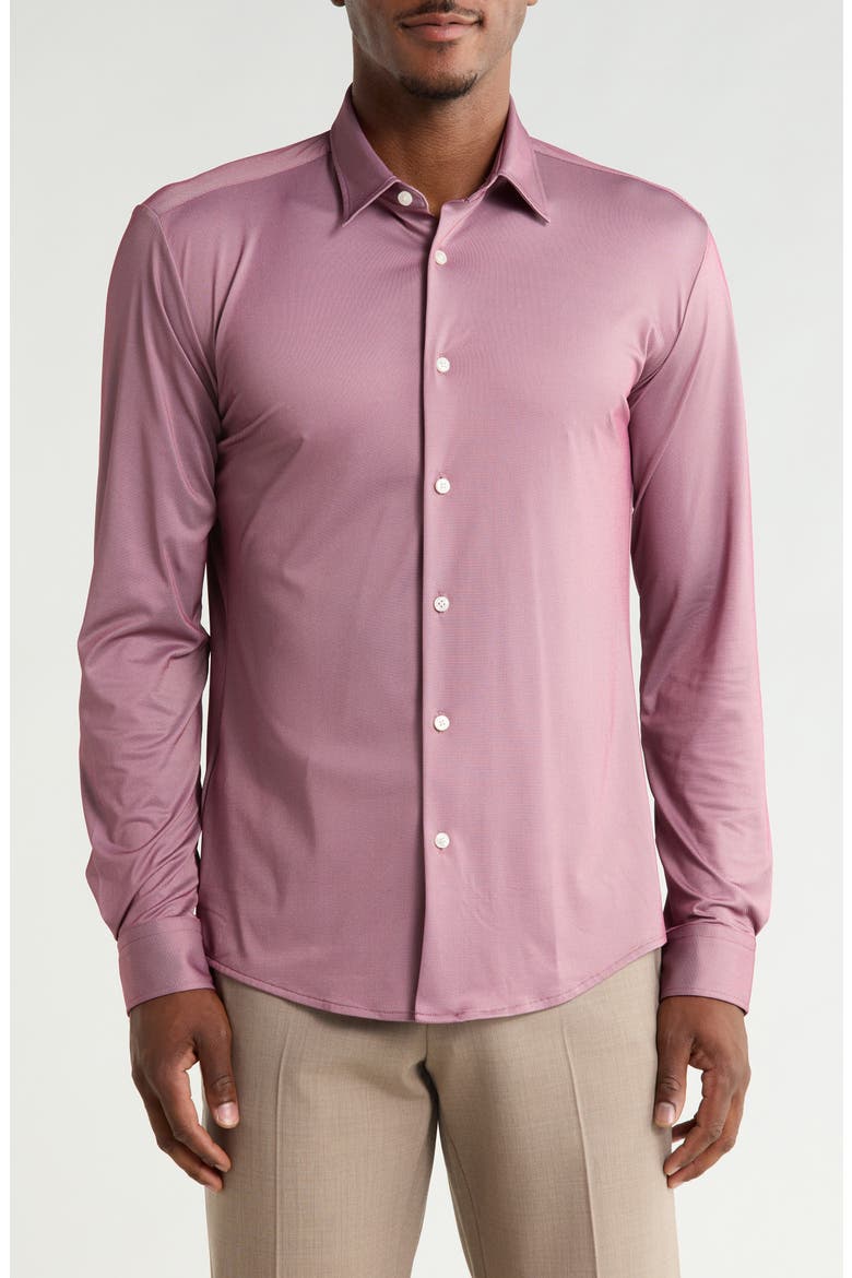 Slim Fit Roan Kent Button-Up Shirt, Main, color, DARK PINK