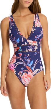 Sea Level Indochine Ladder Cutout One-Piece Swimsuit