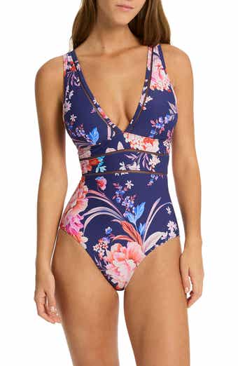 Sea Level Indochine Ladder Cutout One-Piece Swimsuit