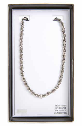 NORDSTROM RACK Men's Waterproof Twisted Rope Chain Necklace