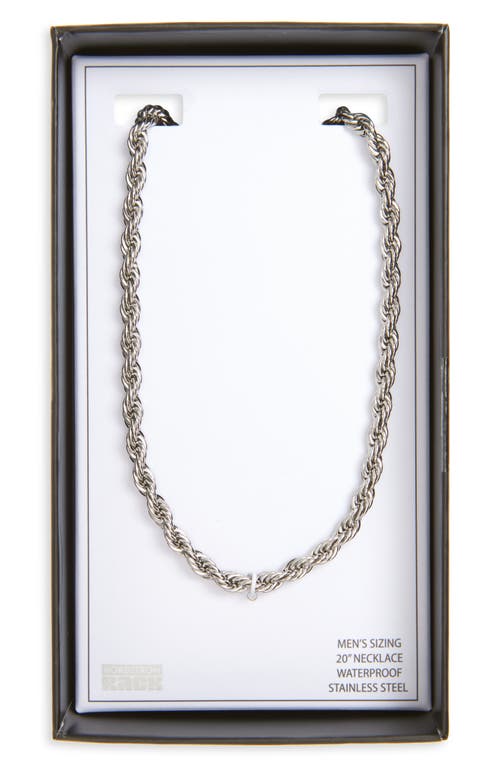 Nordstrom Rack Waterproof Twisted Rope Chain Necklace In Stainless