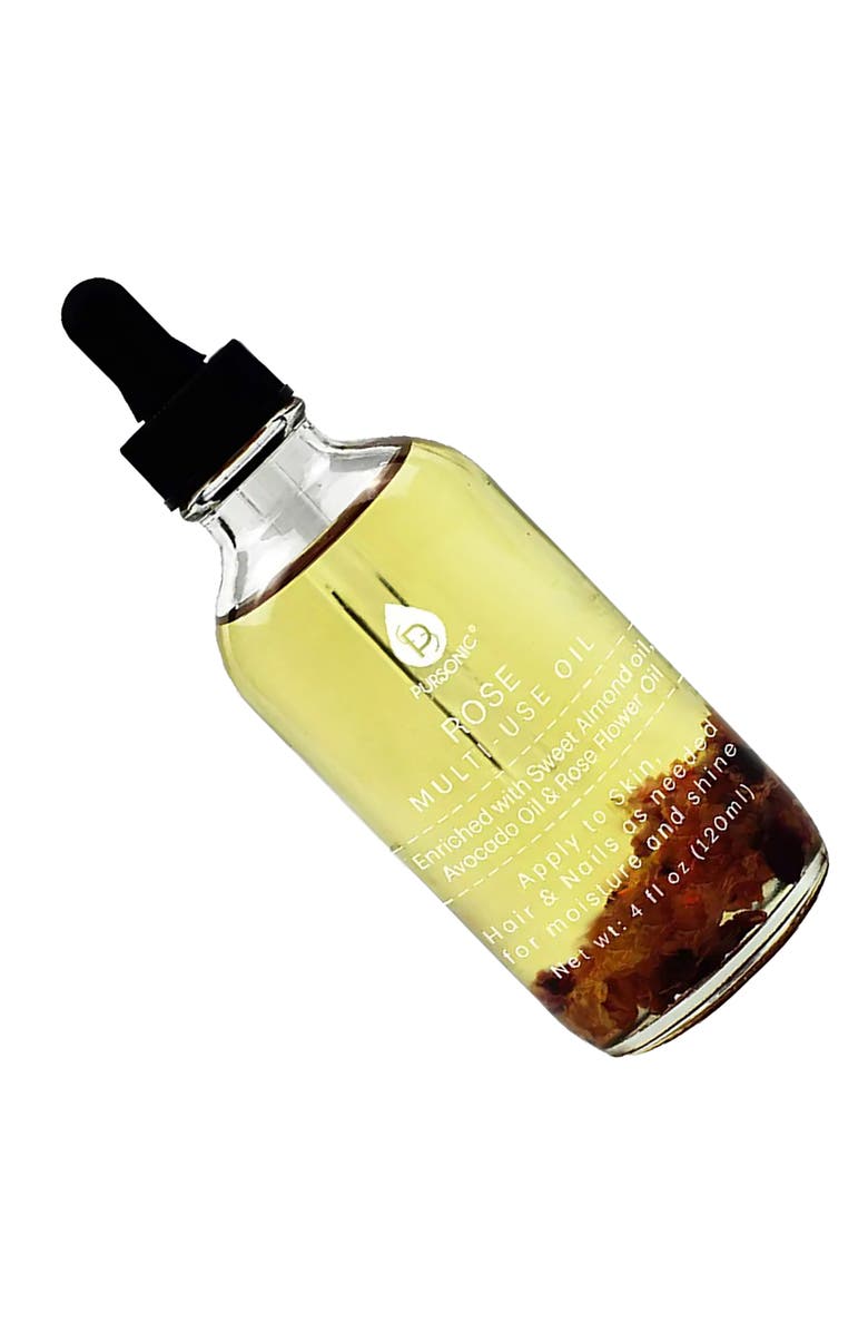 PURSONIC Rose flower Multi Use Body Oils 4 Oz, Alternate, color, Red