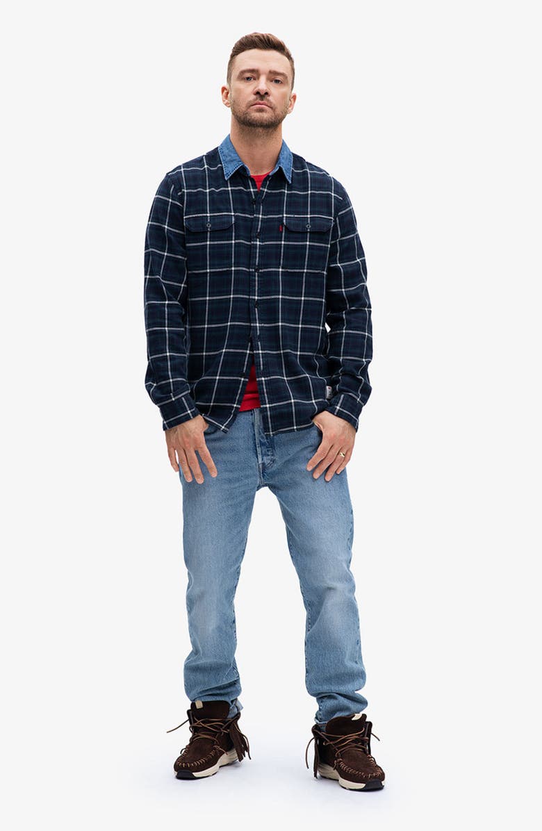 Levi's<sup>®</sup> x Justin Timberlake Slim Fit Flannel Worker Shirt, Alternate, color,