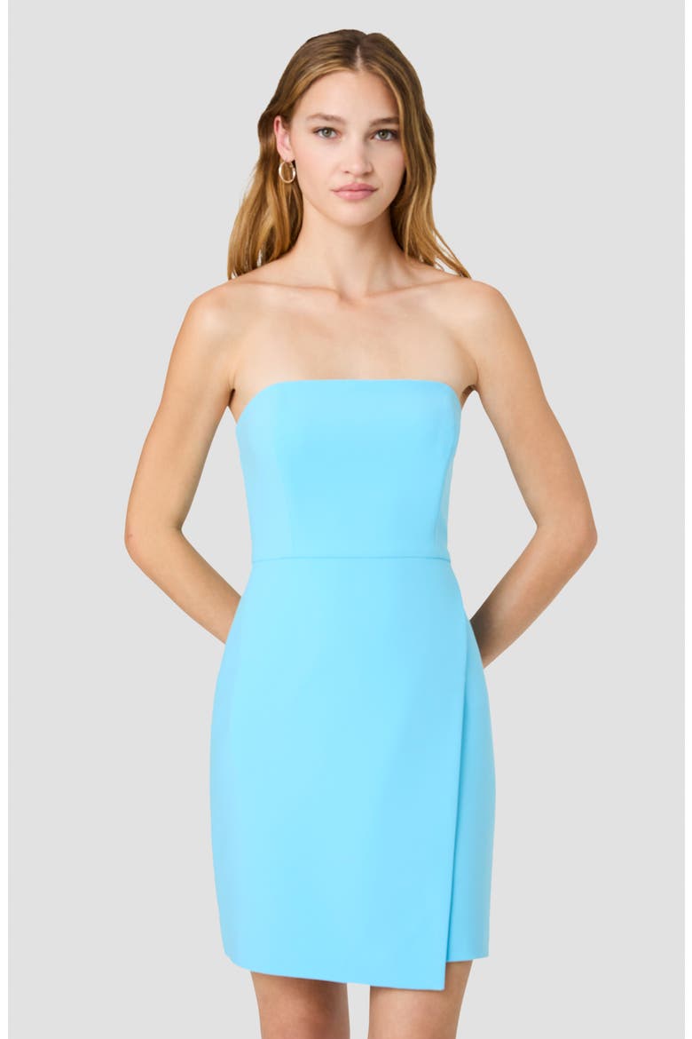Whisper Strapless Minidress, Alternate, color, BLUE LAGOON