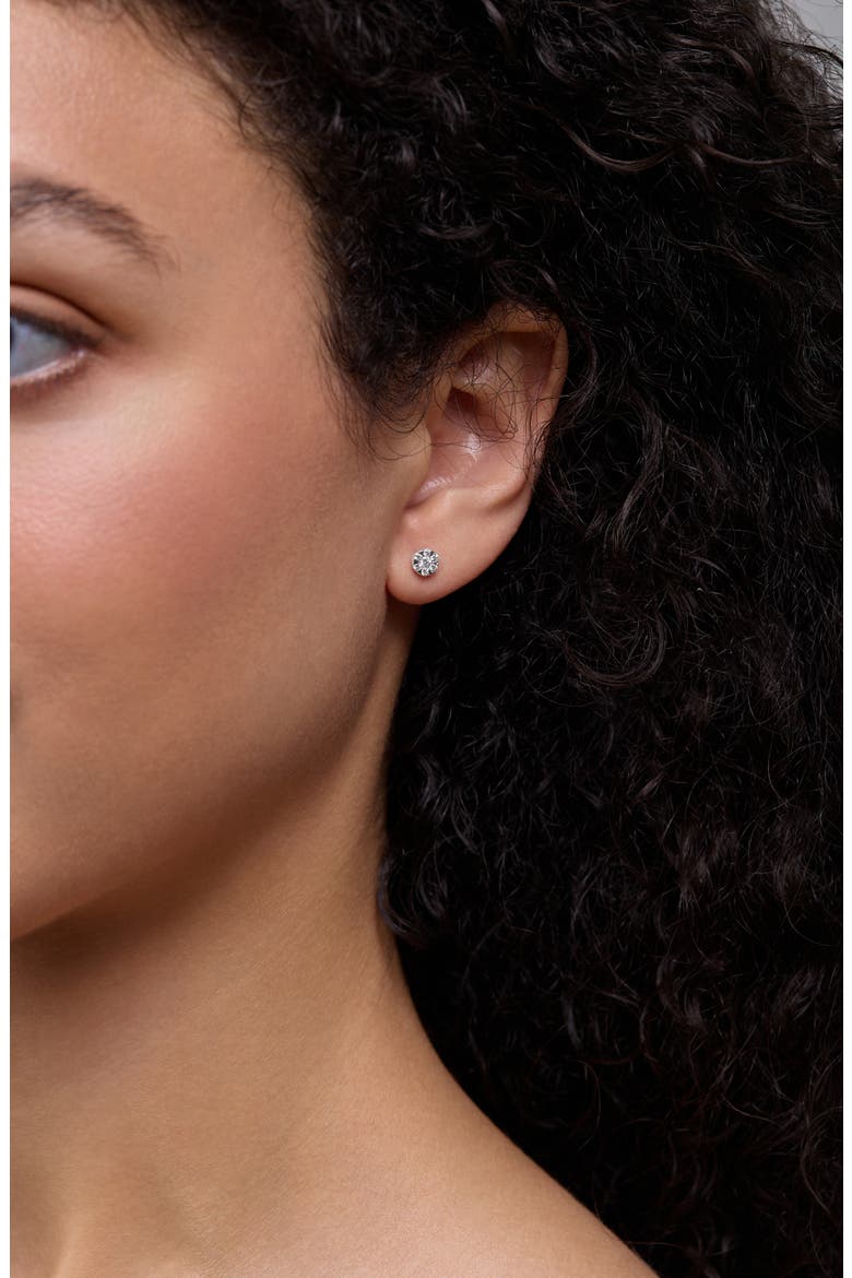 Mika Pavé Diamond Stud Earrings, Alternate, color, 18K WHITE GOLD
