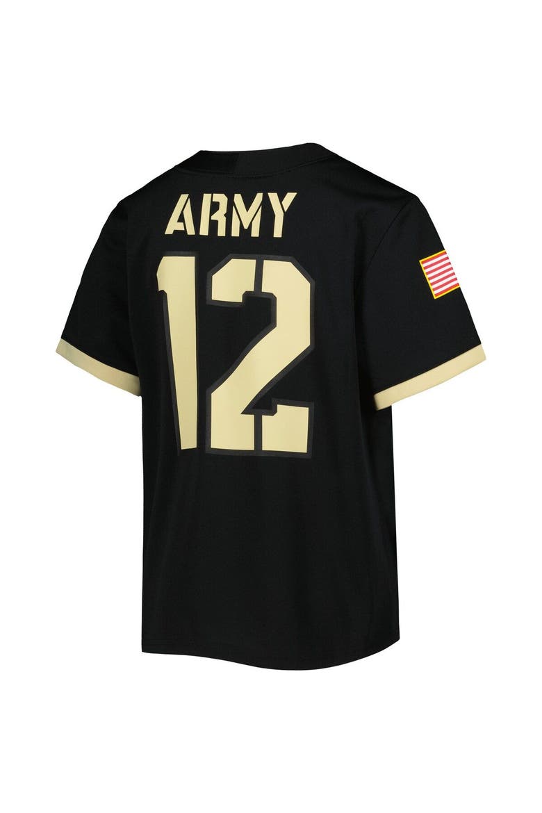 Youth Nike #12 Black Army Black Knights 1st Armored Division Old Ironsides Untouchable Football Jersey, Alternate, color, Black