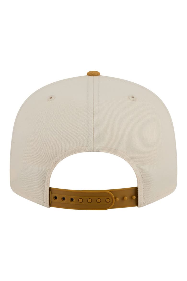Men's New Era  Cream/Tan Indiana Pacers Two-Tone Color Pack 9FIFTY Snapback Hat, Alternate, color, Cream