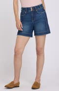 NYDJ Berkyn Relaxed Fit Raw Hem Denim Shorts