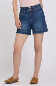 NYDJ Berkyn Relaxed Fit Raw Hem Denim Shorts