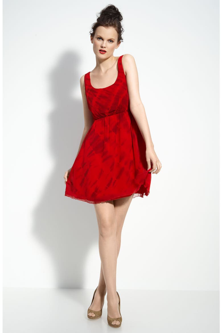 'Cabella' Tie Dye Tank Dress, Main, color, RED OMBRE