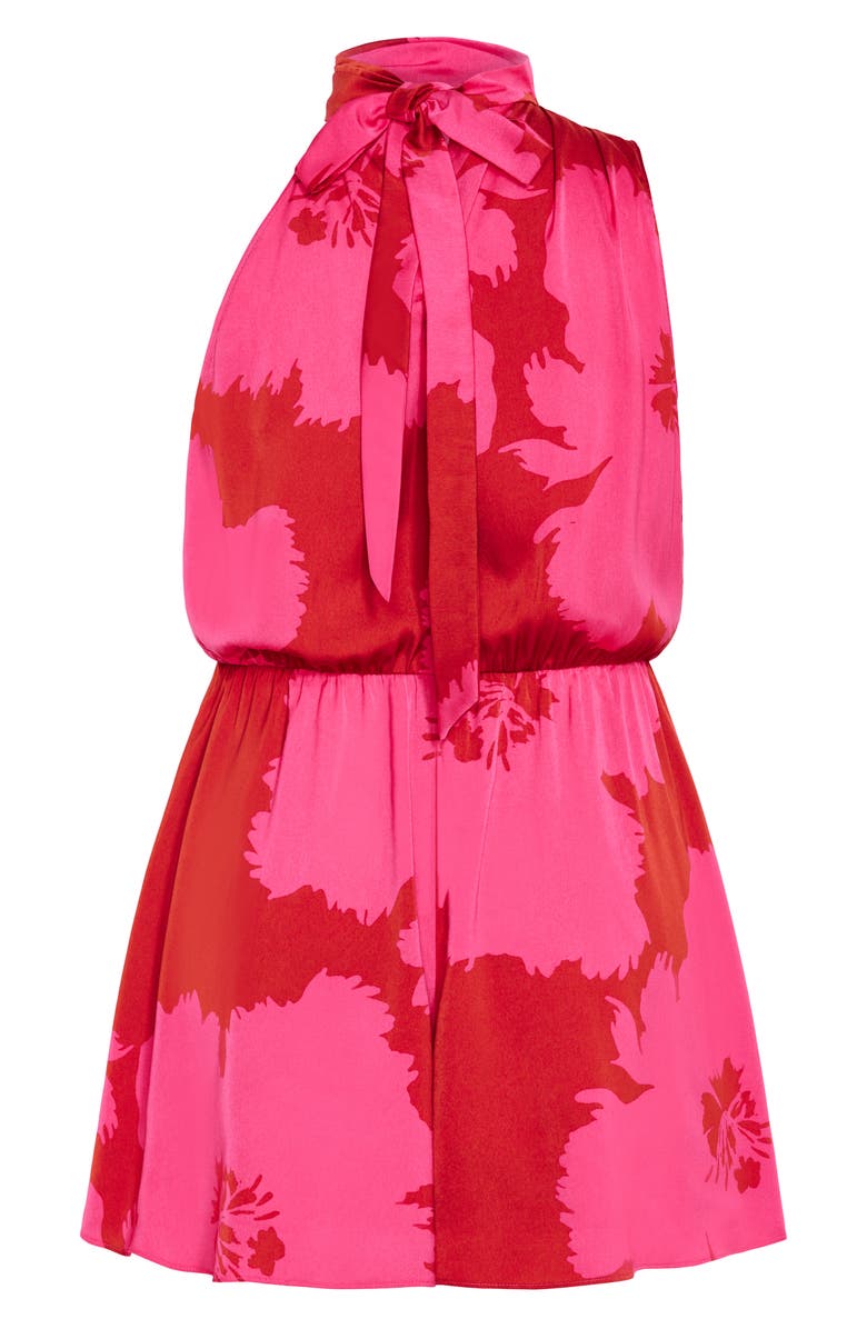 City Chic Kiana Floral Sleeveless Playsuit, Alternate, color, Summer Paradise