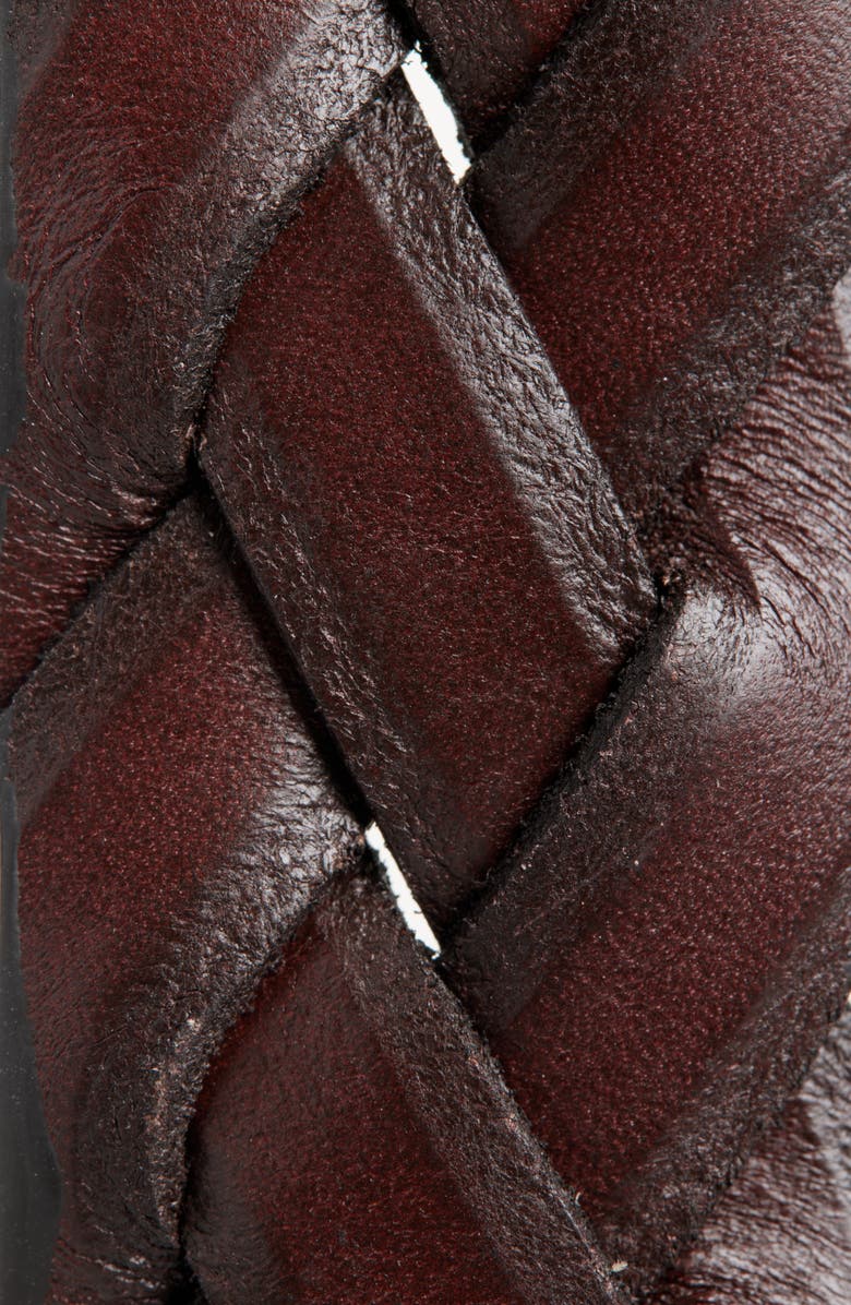 Johnston & Murphy Braided Leather Belt, Alternate, color, Brown
