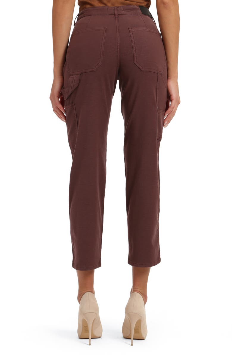 Mavi Jeans Luisa High Waist Straight Leg Twill Carpenter Pants, Alternate, color, Mahogany Luxe Twill