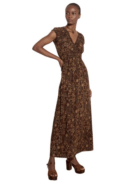 Batik Star Flower Maxi Dress