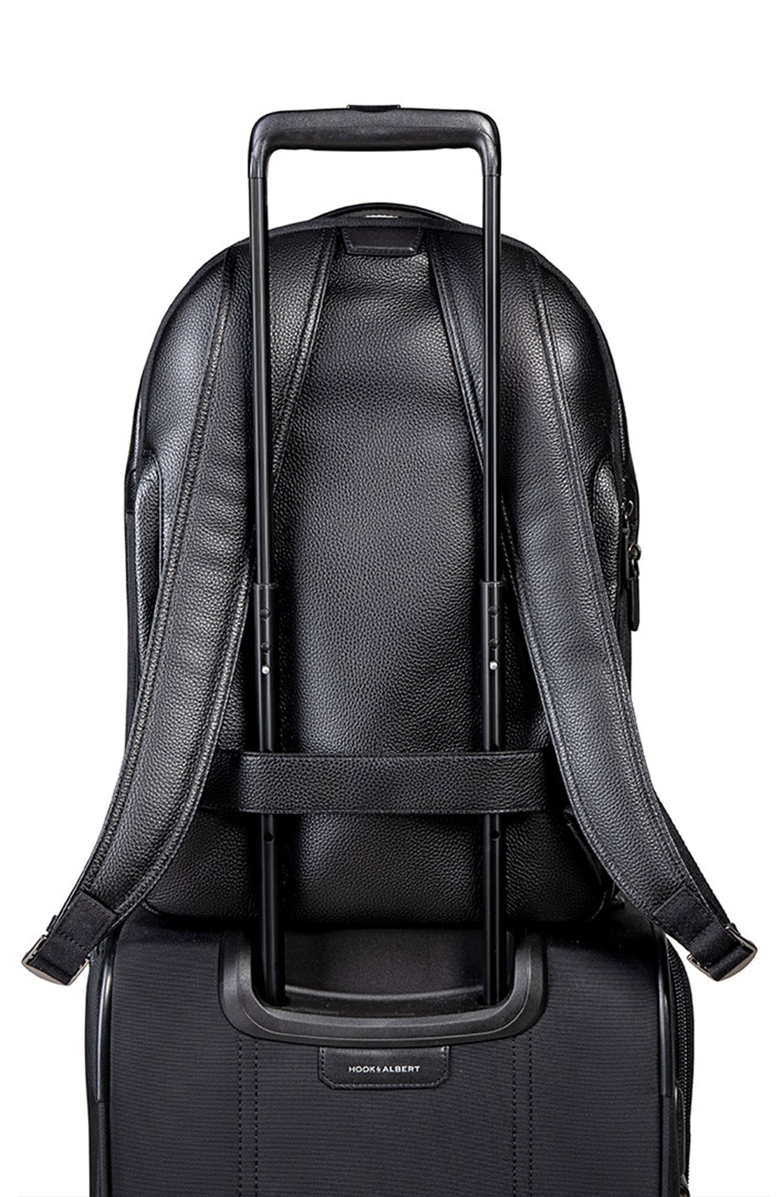 hook + ALBERT Leather Backpack, Alternate, color, 