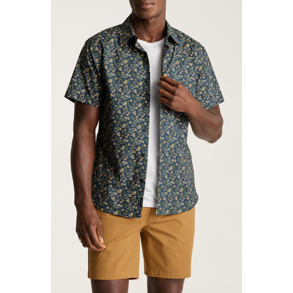 Bonobos Riviera Floral Short Sleeve Stretch Cotton Button-up Shirt In Daylight Floral V4 C11