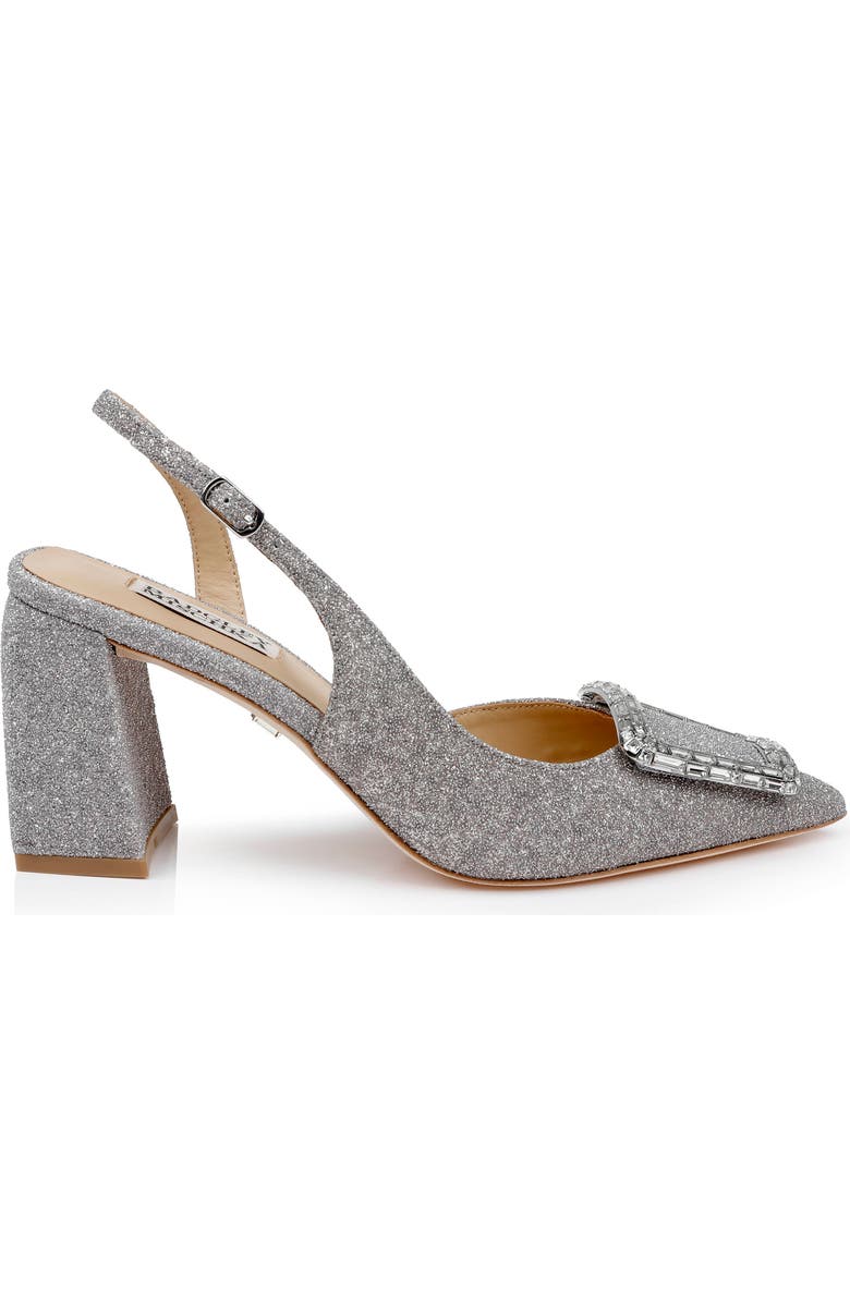 Badgley Mischka Collection Adaline Slingback Pointed Toe Pump, Alternate, color, Silver Antique
