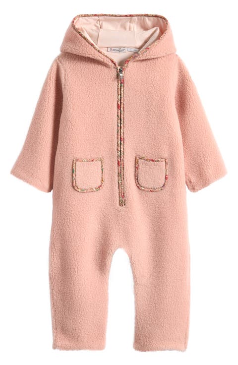 Hooded Faux Shearling Romper