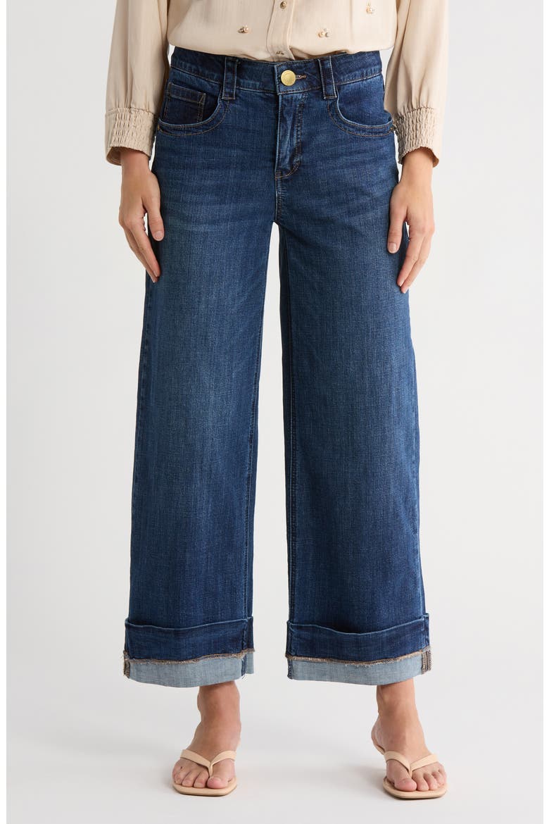 Crop Cuffed Jeans, Main, color, BLUE