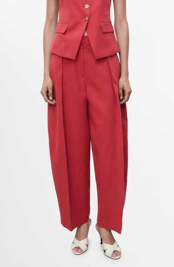 MANGO Olivia Pleated Straight Leg Pants