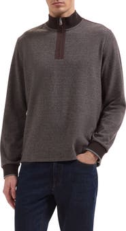 Bugatchi Quarter Zip Knit Pullover