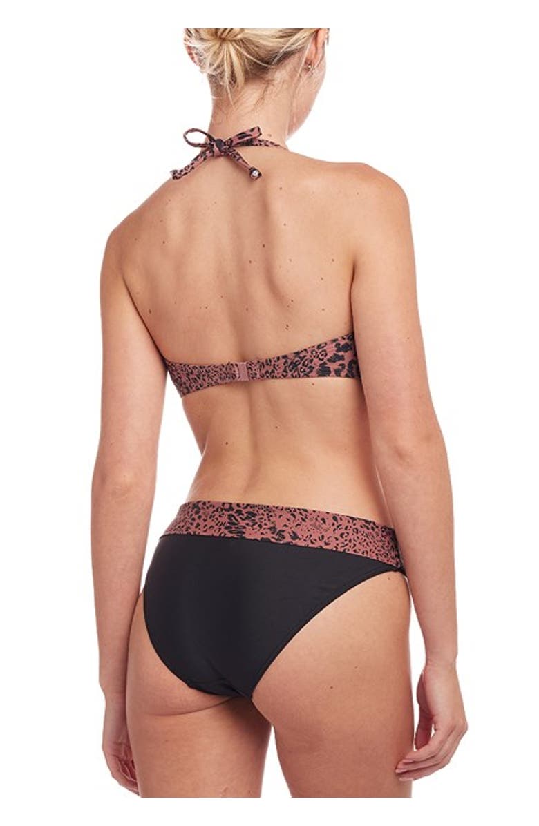 LASCANA Leopard Print Fold Over Bikini Bottom, Alternate, color, Brown Print