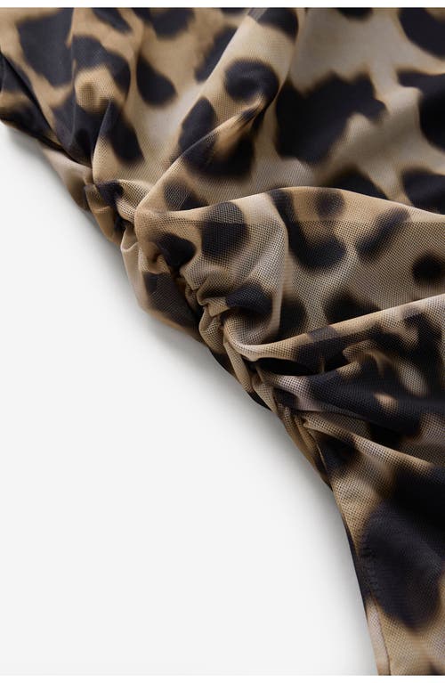 NEXT NEXT LEOPARD SLEEVELESS MESH TOP 