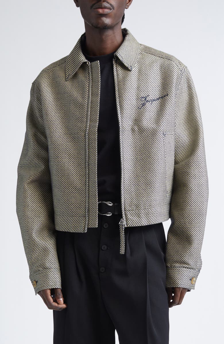 Jacquemus Le Veste de-Nîmes Canevas Denim Jacket, Main, color, Navy