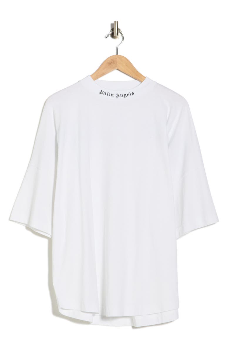 Palm Angels Logo Cotton T-Shirt, Main, color, White/Black