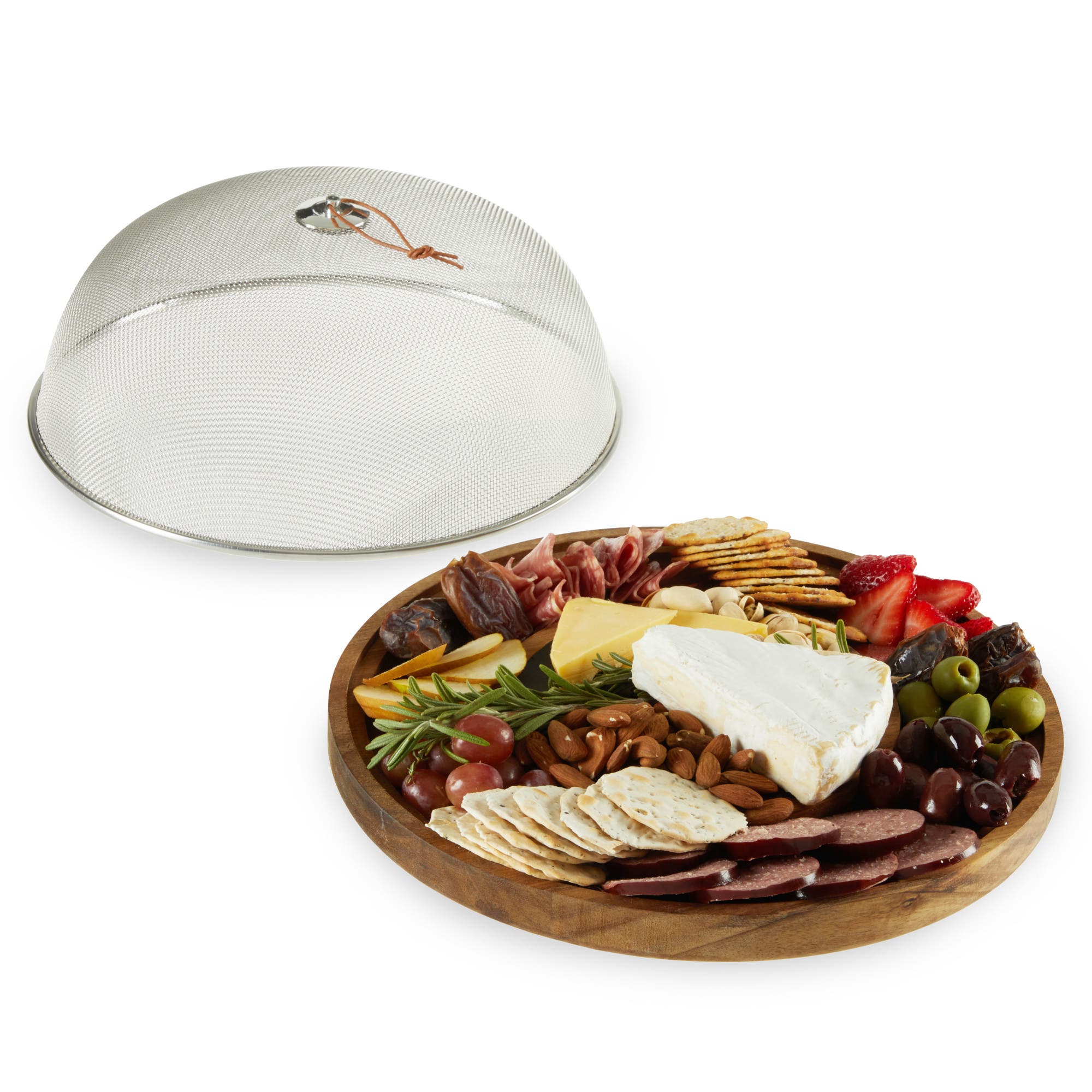 TWINE Modern Manor Cheese Board with Dome in Brown 
