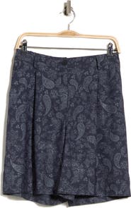 Ellen Tracy Pleated Stretch Bermuda Shorts