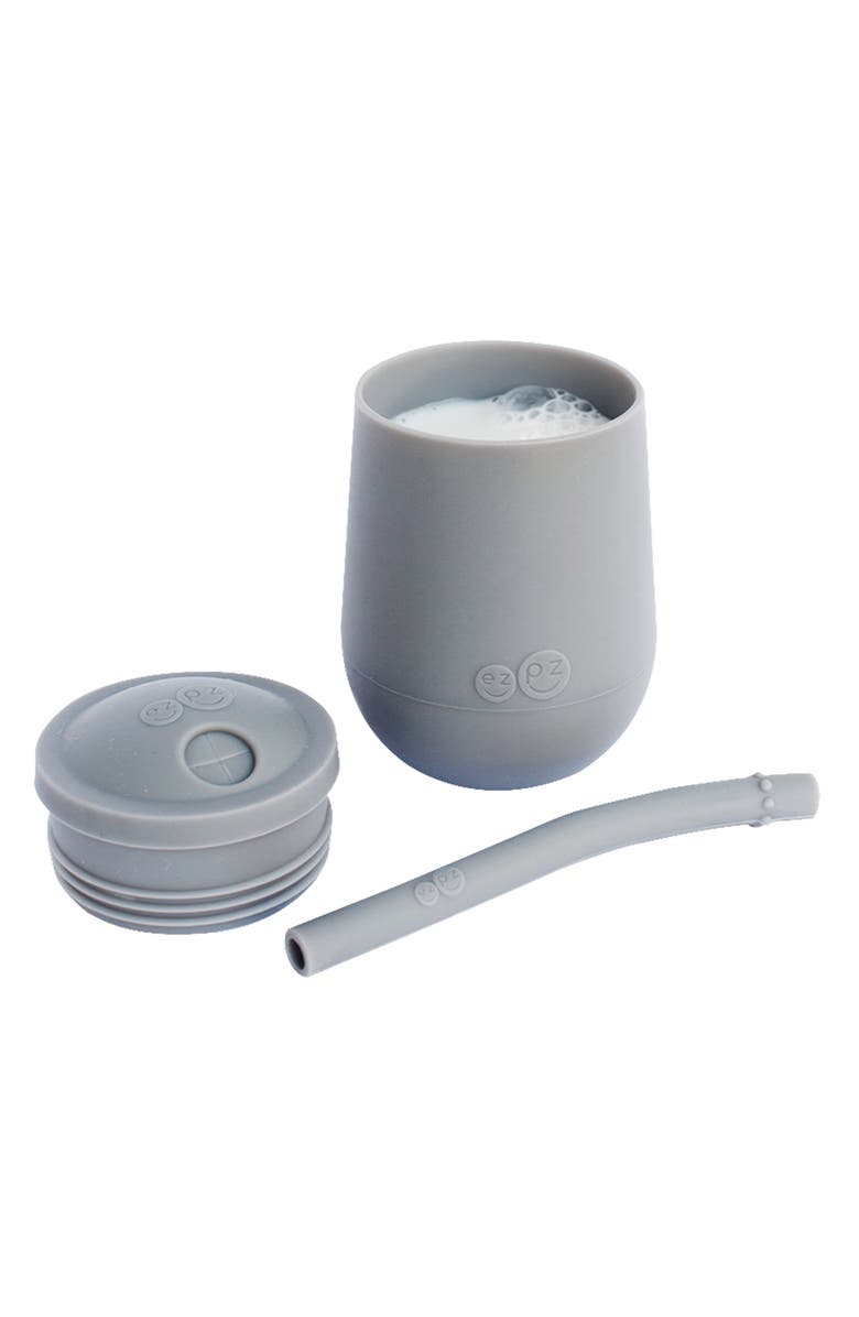 ezpz Mini Cup & Straw, Alternate, color, Gray