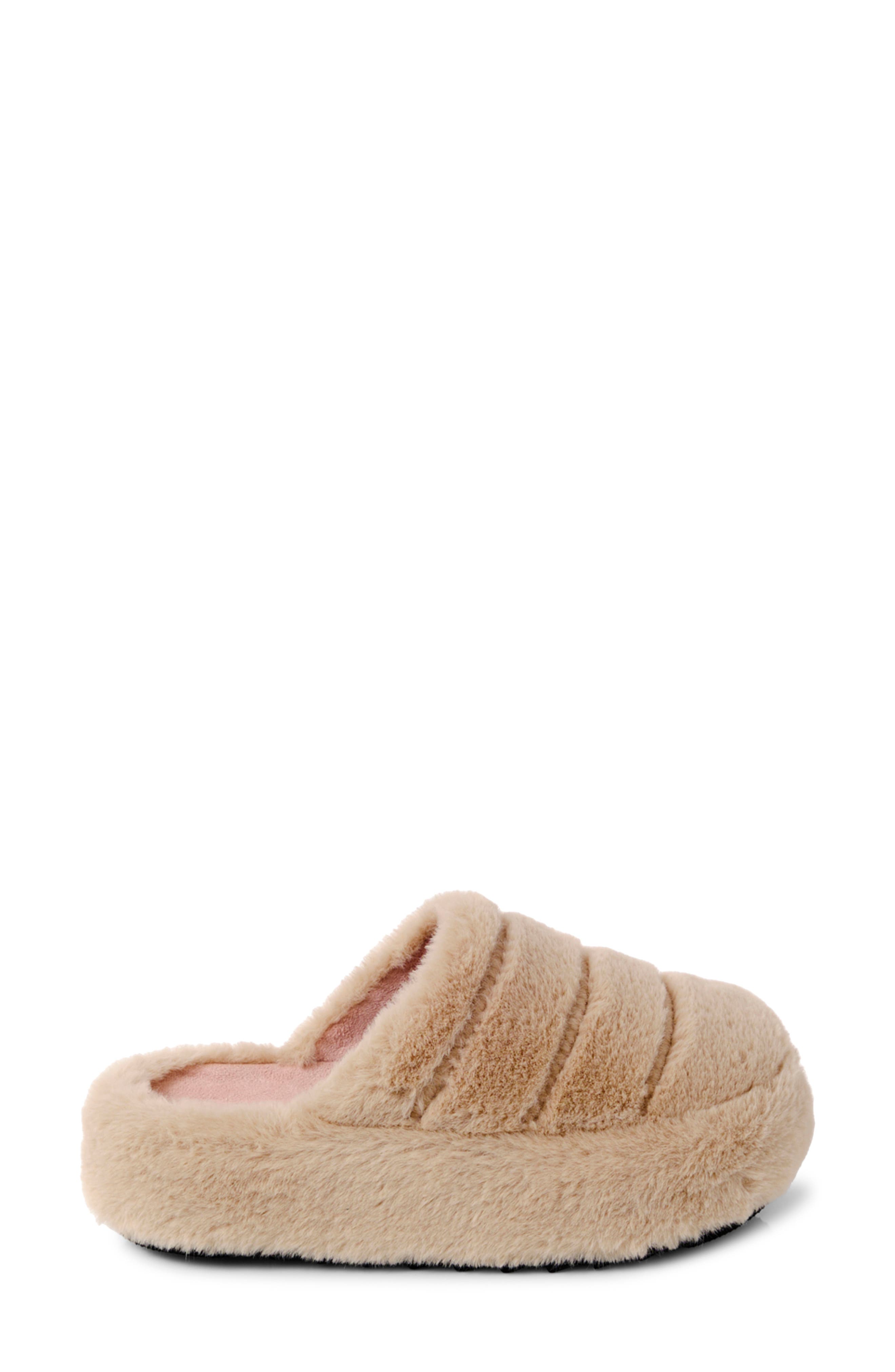 Free People It's a Vibe Faux Fur Platform Slipper, Alternate, color, 