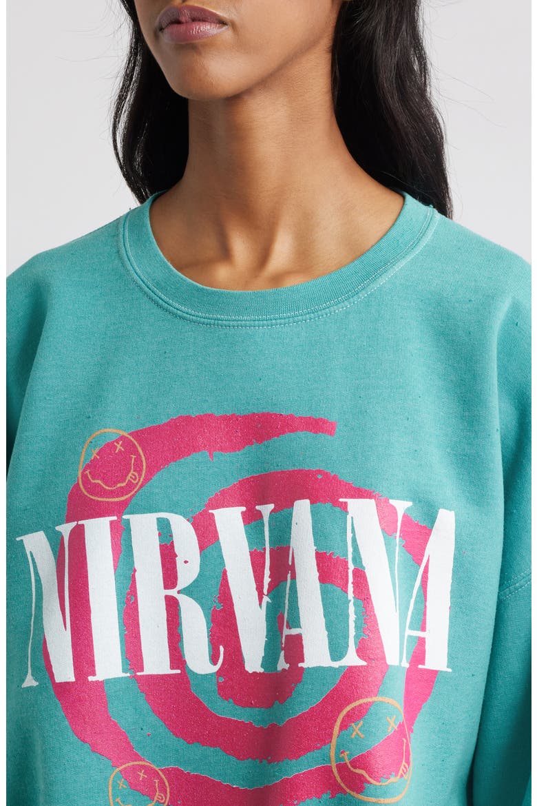 Nirvana Snake Swirl Sweatshirt, Alternate, color, MINT